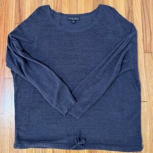 Barefoot Dreams Cozy Chic Ultra Lite Lounge Pullover Chambray Blue Size M